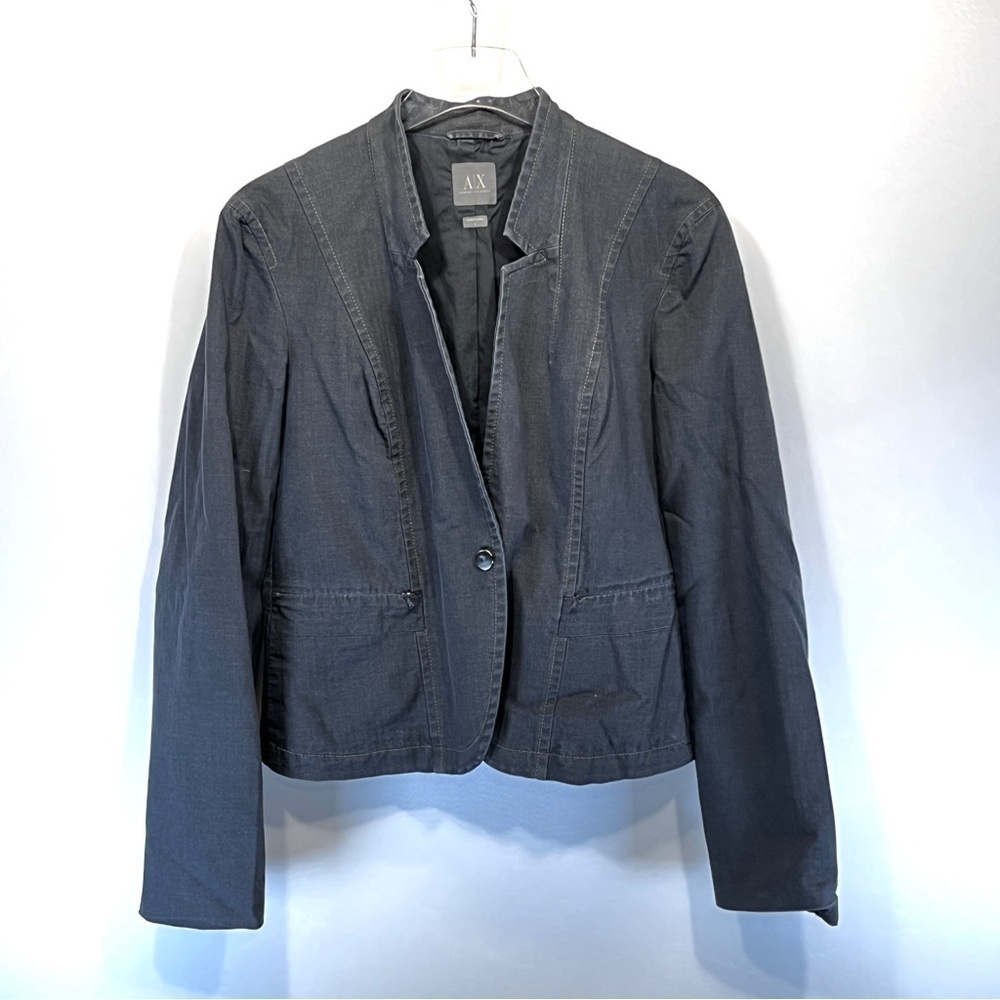 AX Armani Exchange Denim jacket Duo Vent one Snap Large Tailored Large Tailored